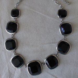 Black Square Collar Necklace